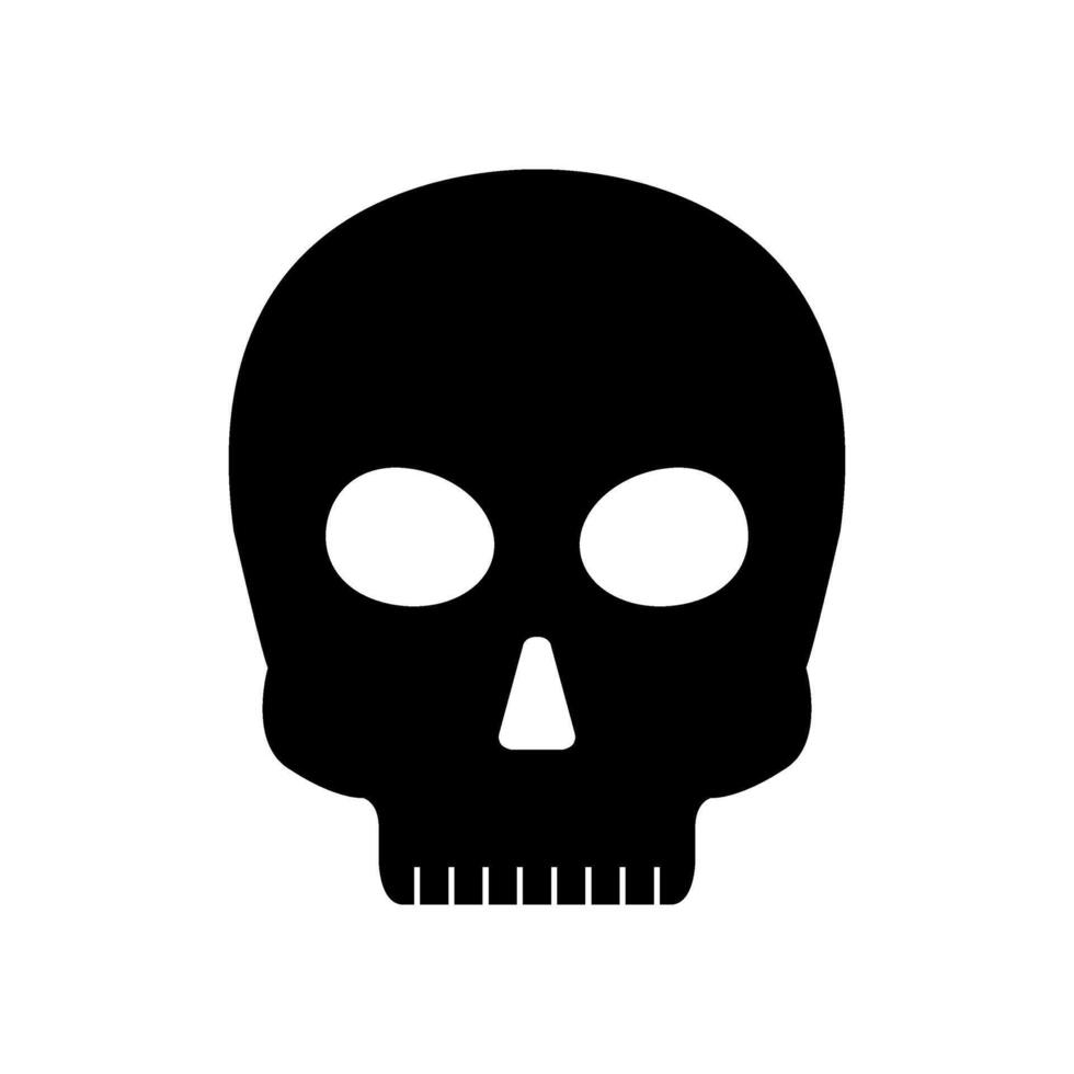 A skull icon on a white background vector