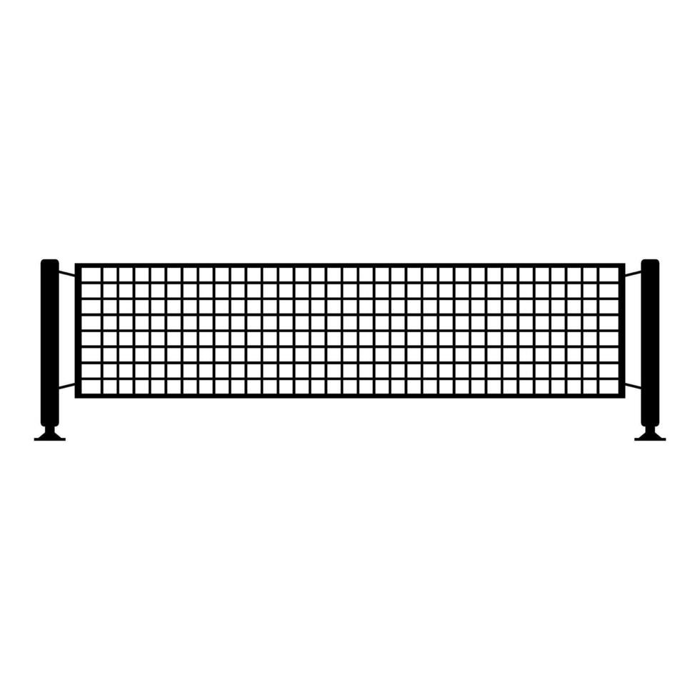 A black and white illustration of a tennis net vector