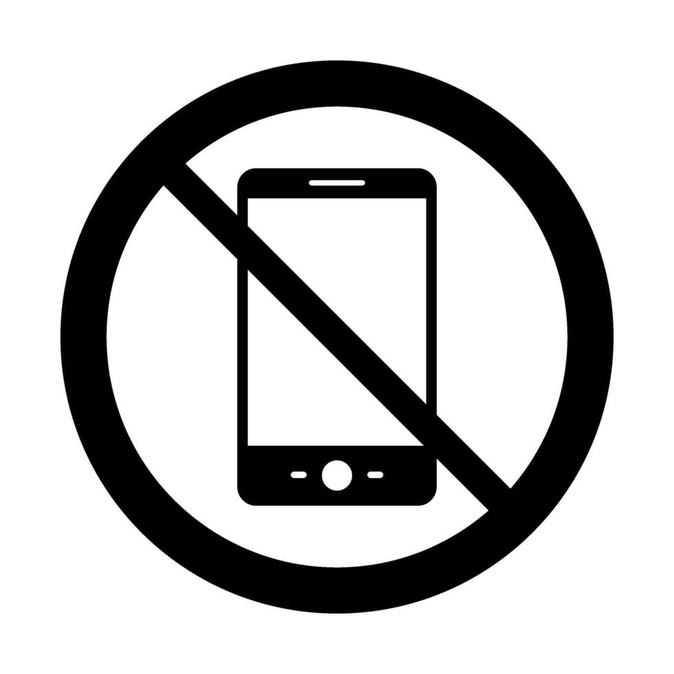 No phone sign on white background vector