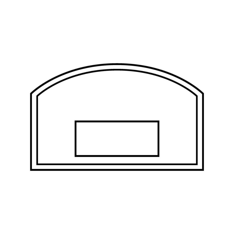 Basketball court outline icon illustration illustration vector