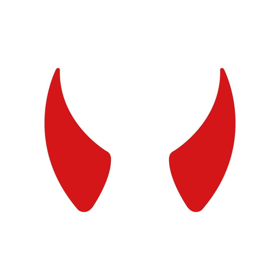 A red devil's horns icon on a white background vector