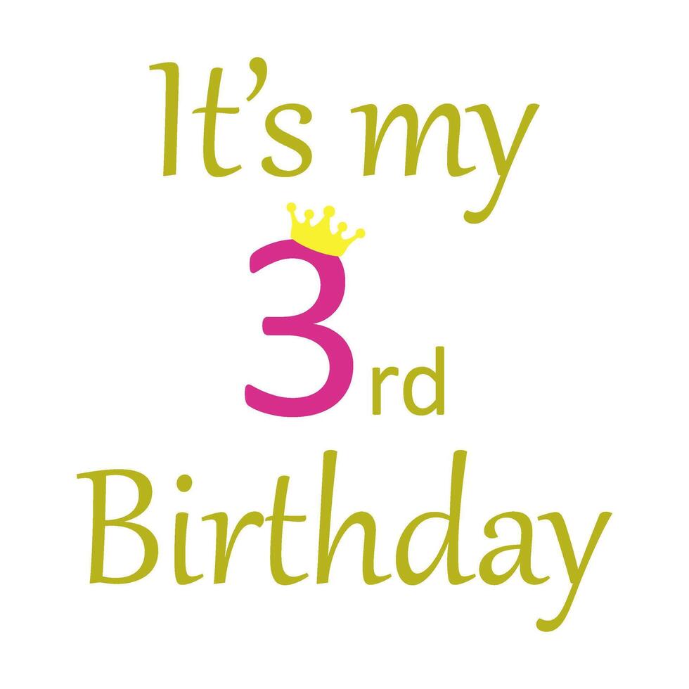 It's my 3rd birthday vector