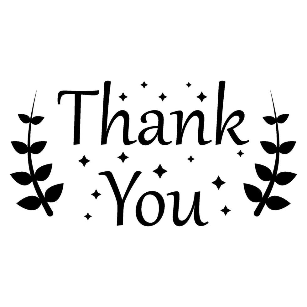 Thank you vinyl decal vector