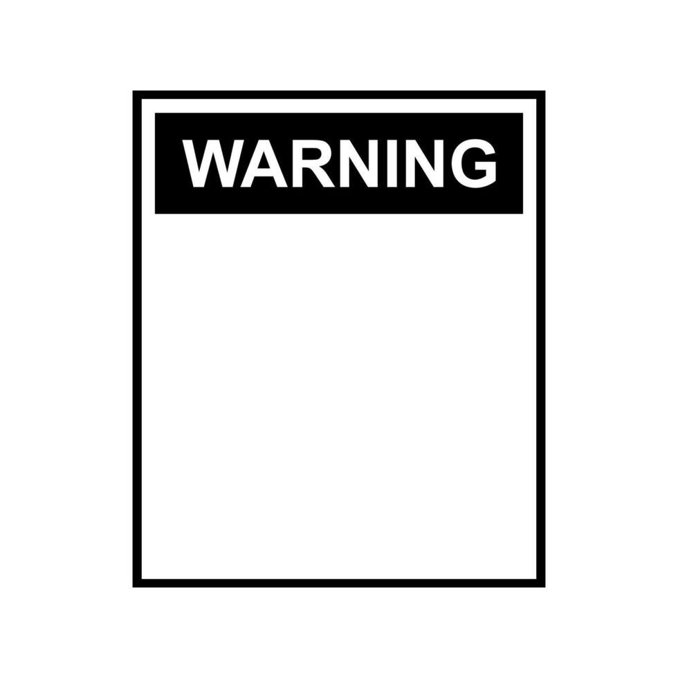 Warning sign on white background illustration vector