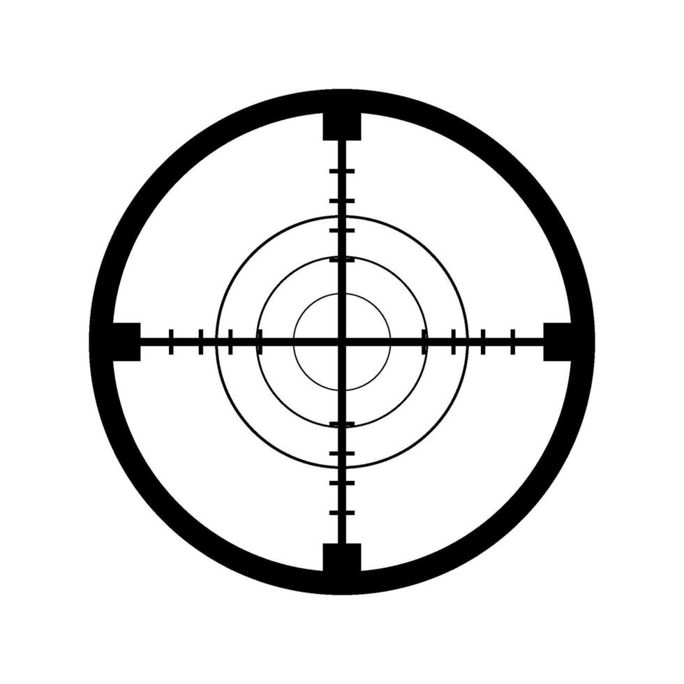 A crosshair target on a white background vector