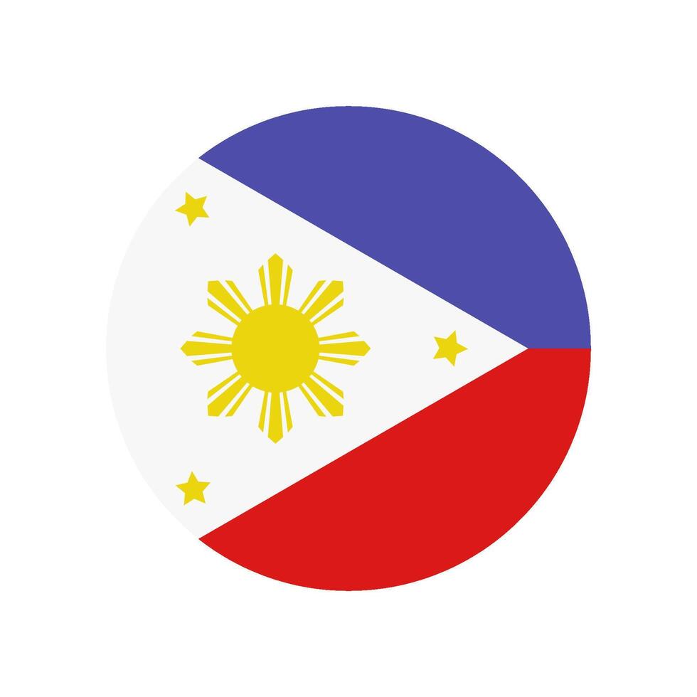 The philippines flag in a circle vector