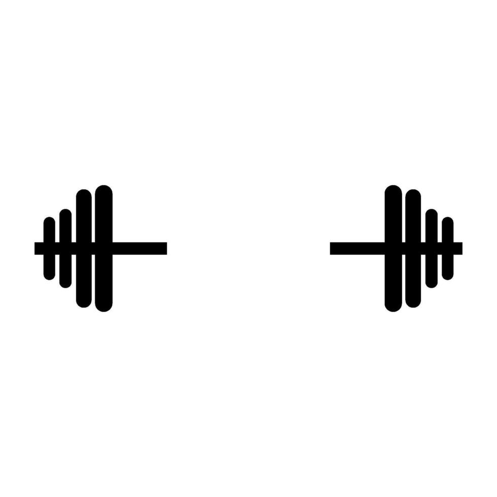 Two dumbbells on a white background vector