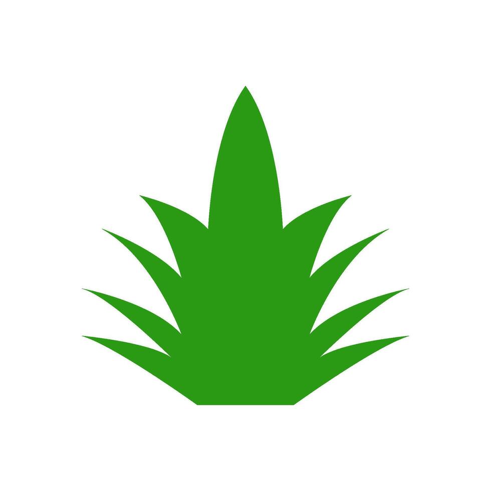 A green plant icon on a white background vector