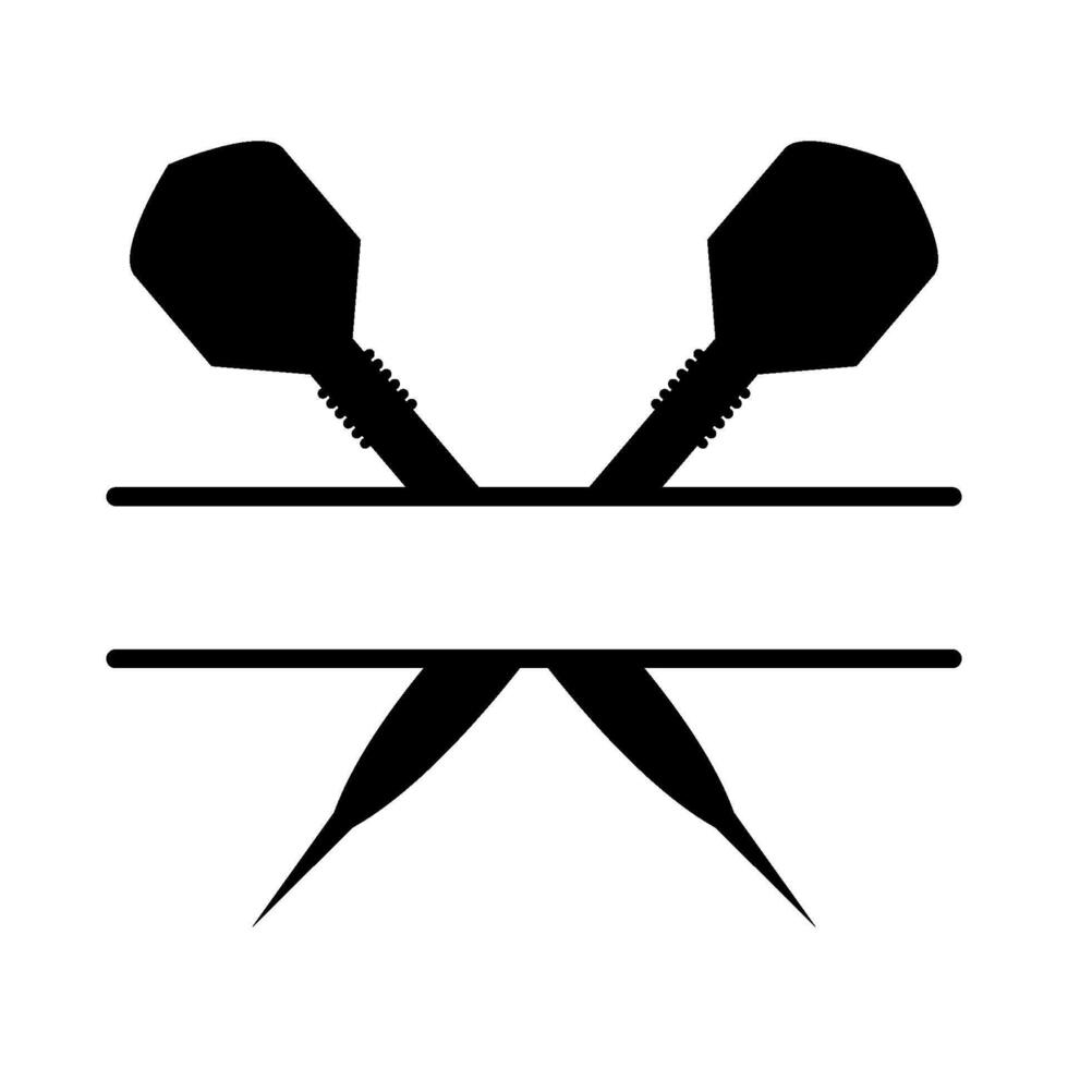 Two darts and a dartboard icon on a white background vector
