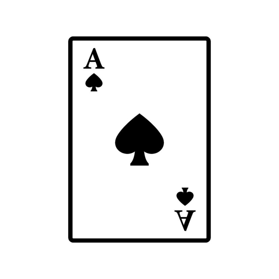 A black and white illustration of a playing card vector