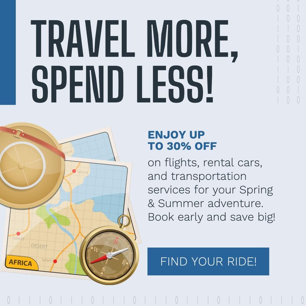 IG Post for Transportation Rental Car Discounts template