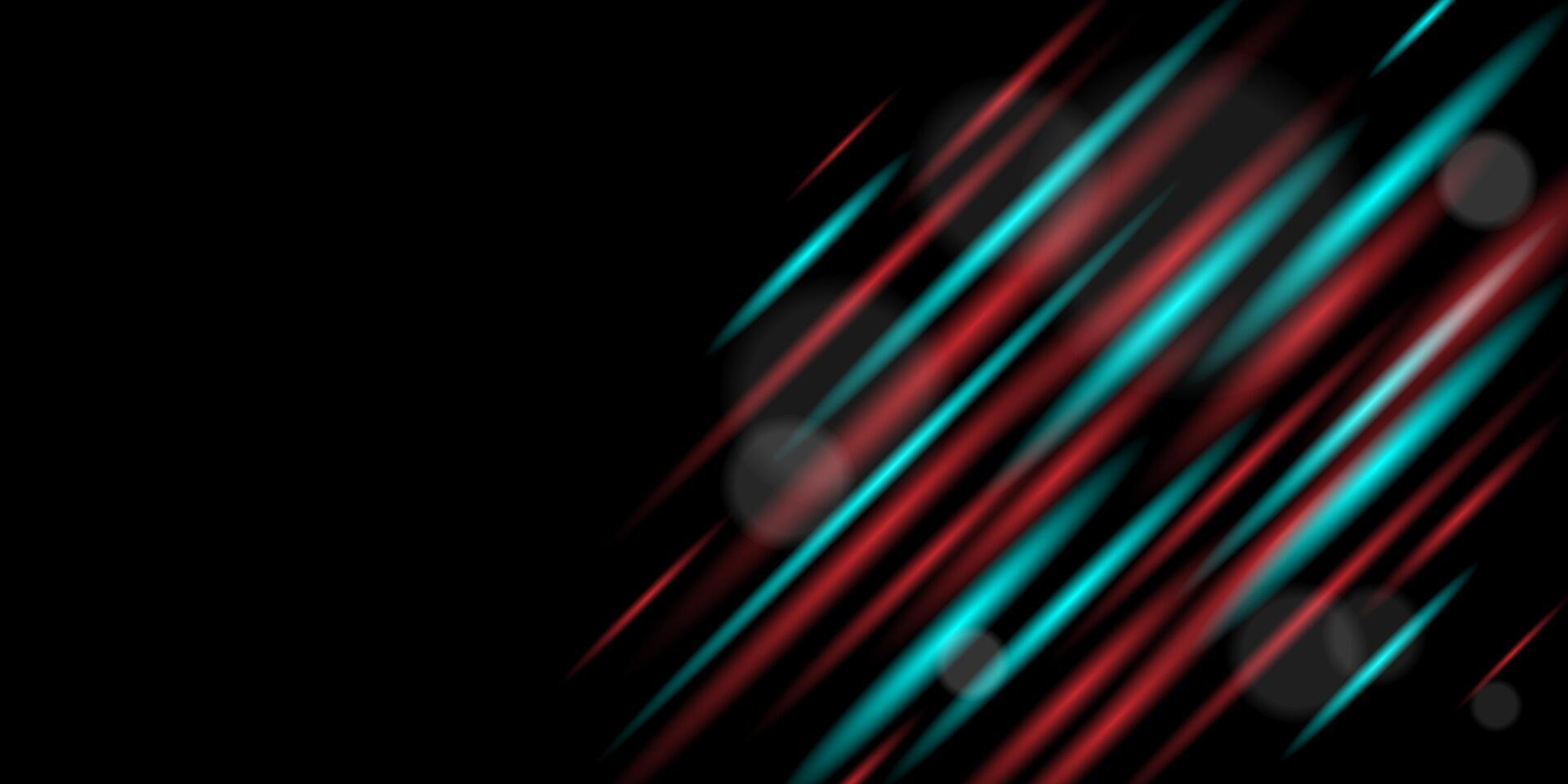 Luminous abstract red and blue laser beams. Futuristic dynamic illustration eps10 vector