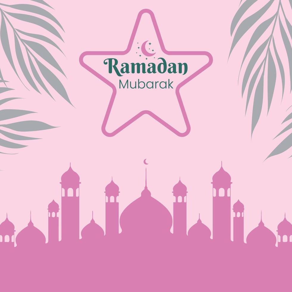 Ramadan Mubarak Template Design vector