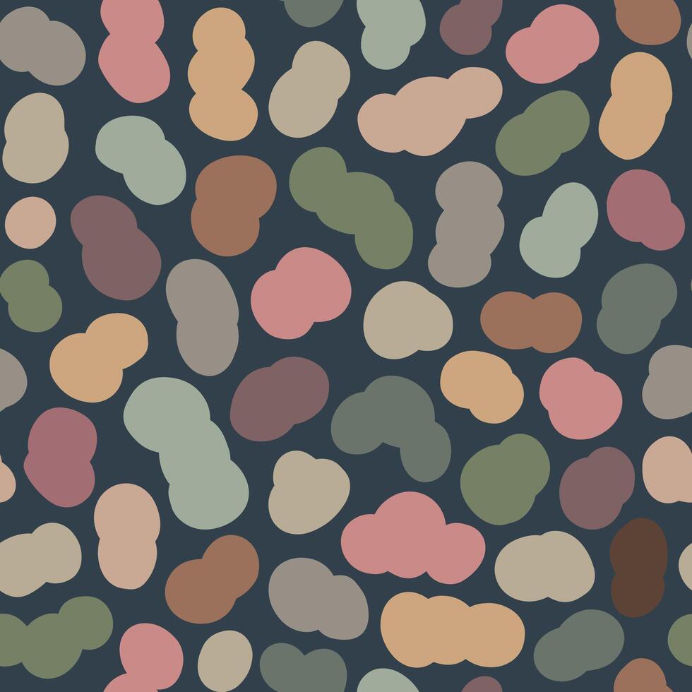 Dynamic Overlapping Dots Pattern in Muted Earthy Tones vector