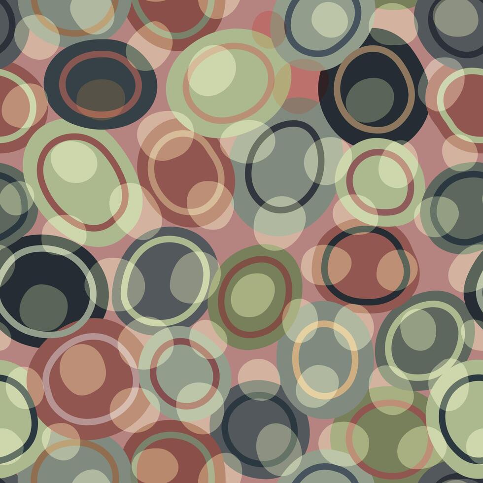 Nature Inspired Circular Pattern with Muted Earthy Tones vector
