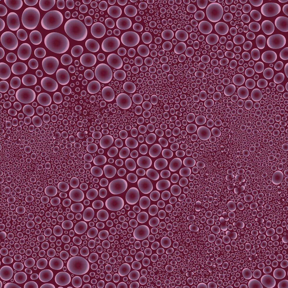 Seamless Abstract Pattern with Organic Radial Gradient Dots on Burgundy Background vector