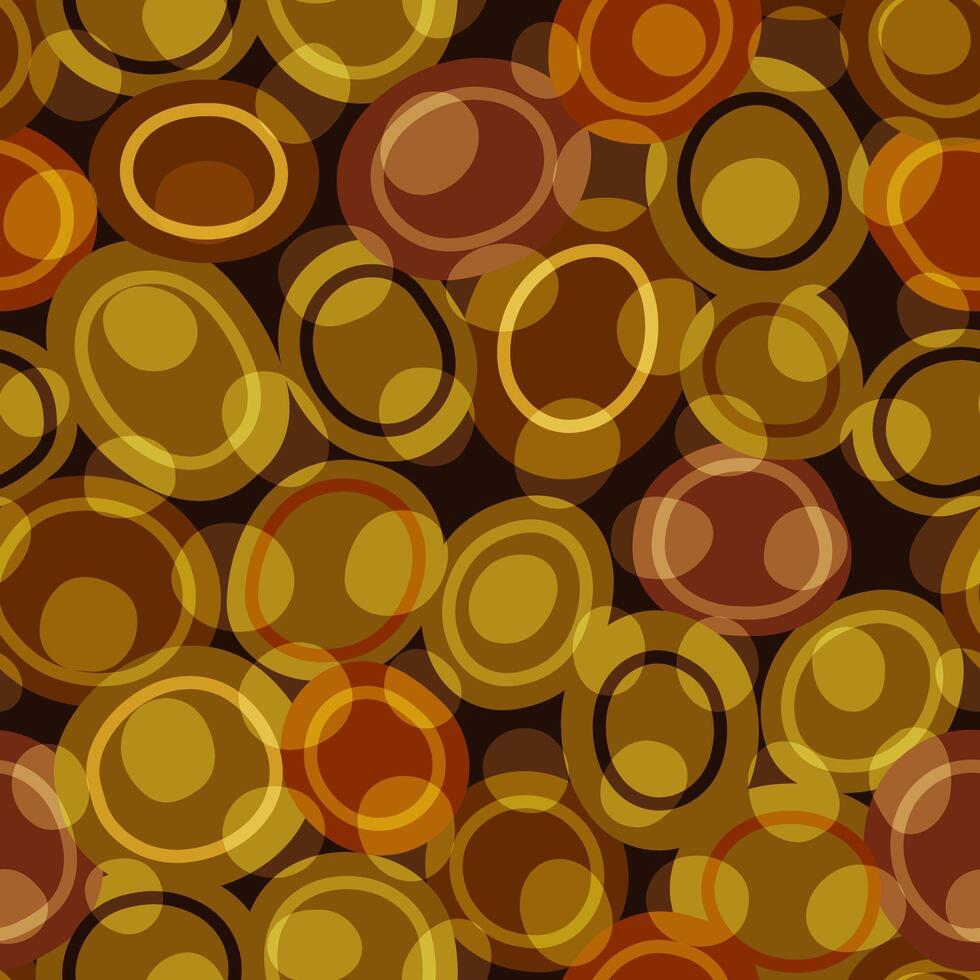 Vibrant Desert Inspired Circles with Transparent Yellow Dots vector