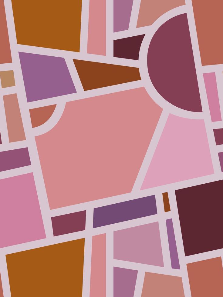 vibrant pink and orange ColorBlocking seamless pattern vector