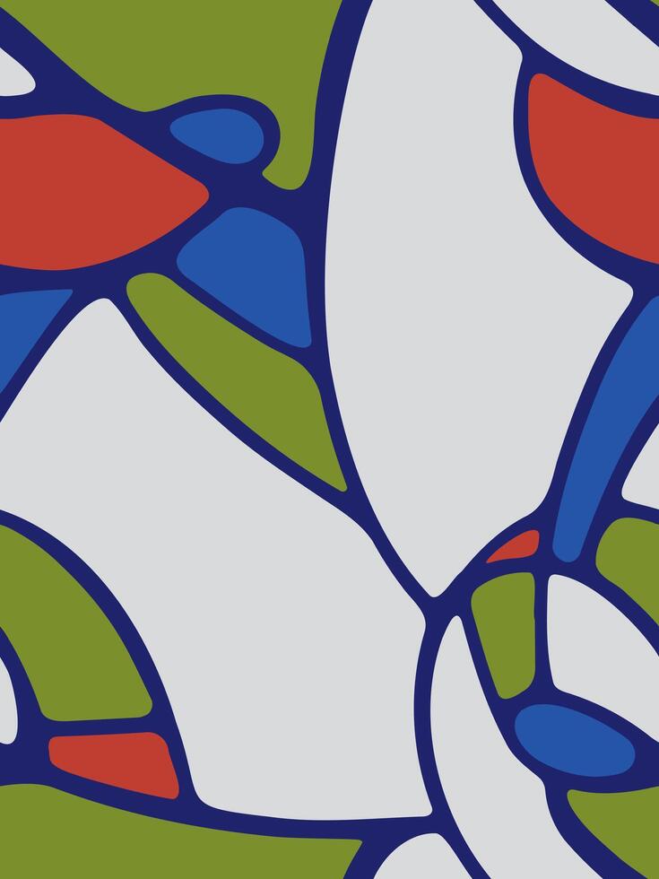 seamless abstract pattern with blue outline vector