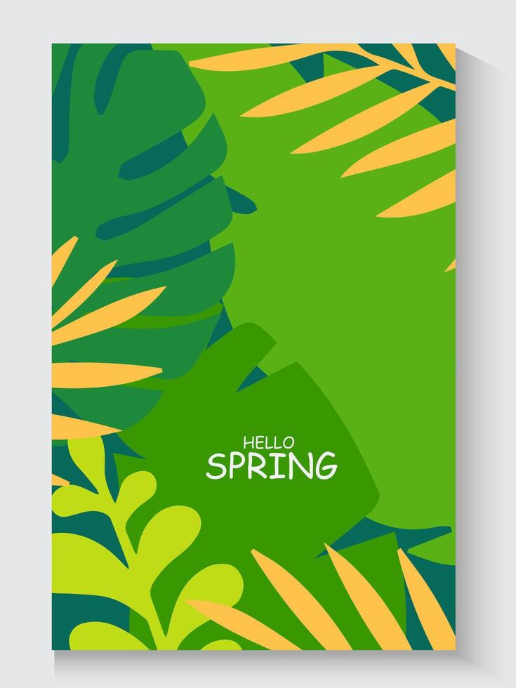 spring summer brochure template background vector