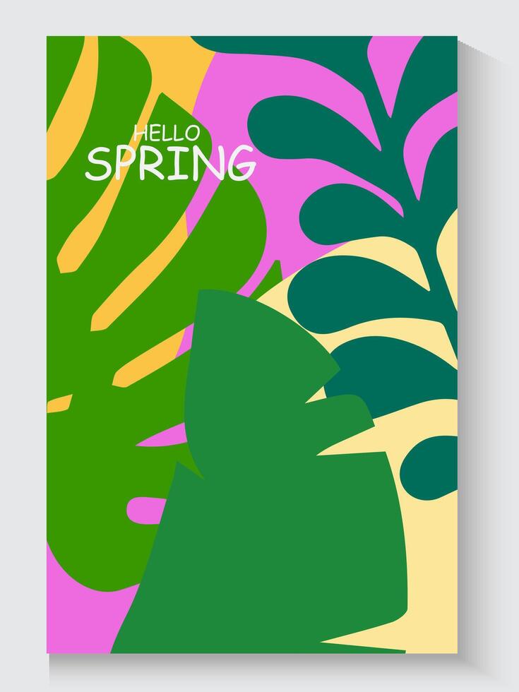 greeting card poster summer or spring background vector