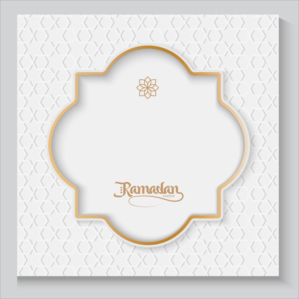 ramadan kareem greeting card with copy space for text vector