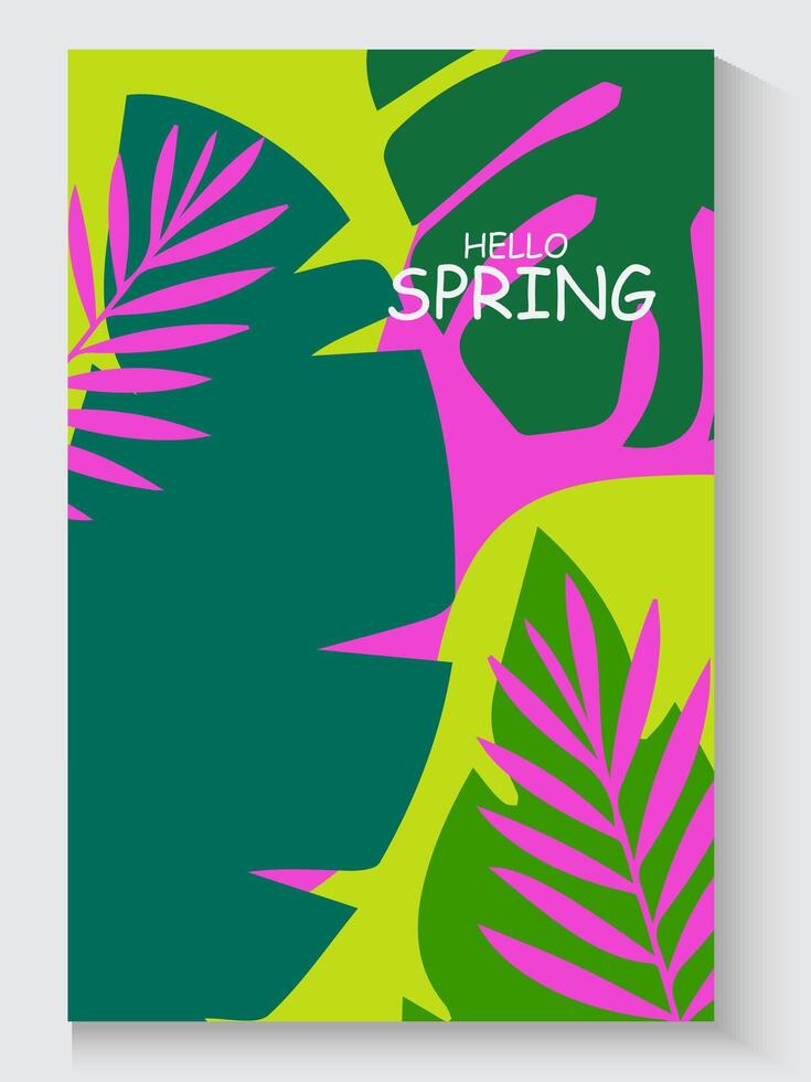 greeting card or poster spring or summer background vector