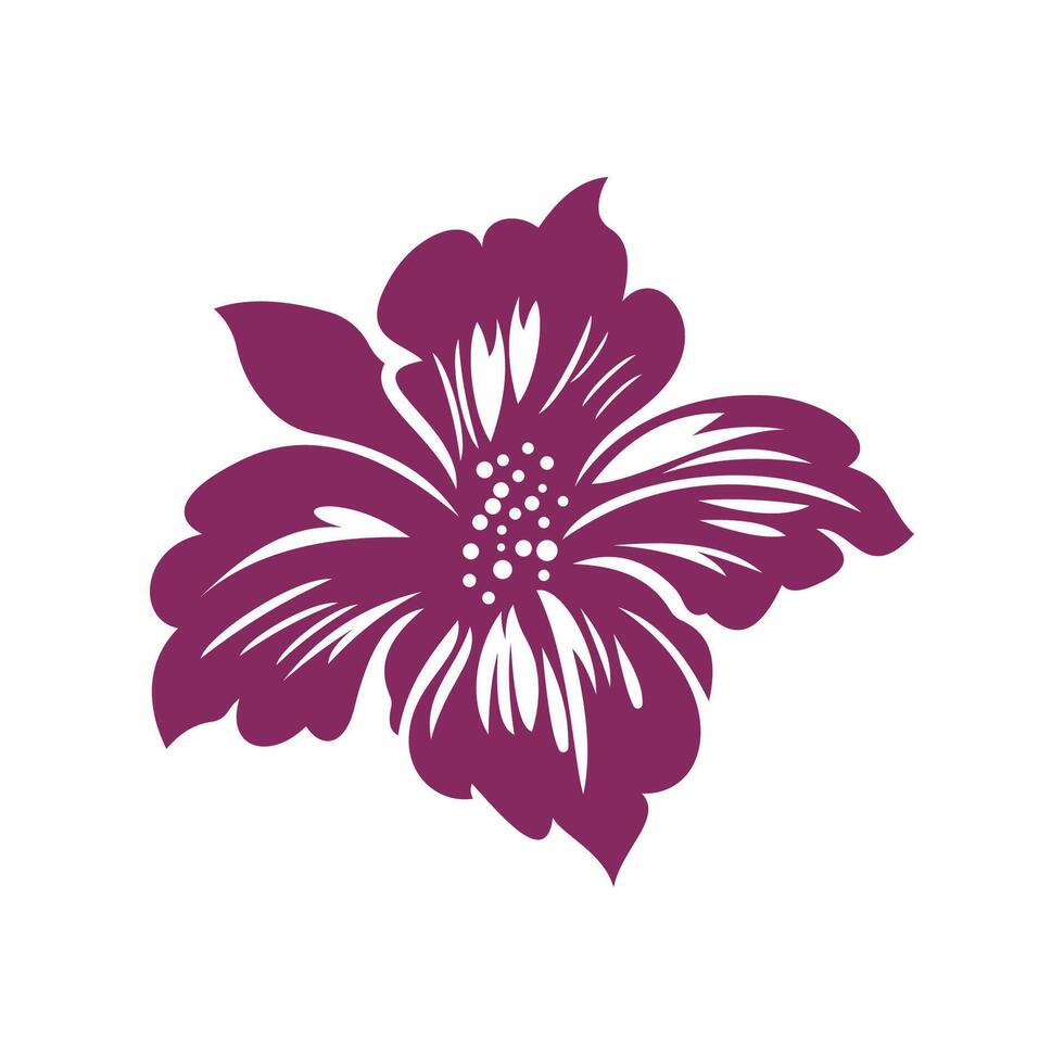 Romantic Blossom Nature Fresh Purple Flower Floral Florist Decoration vector