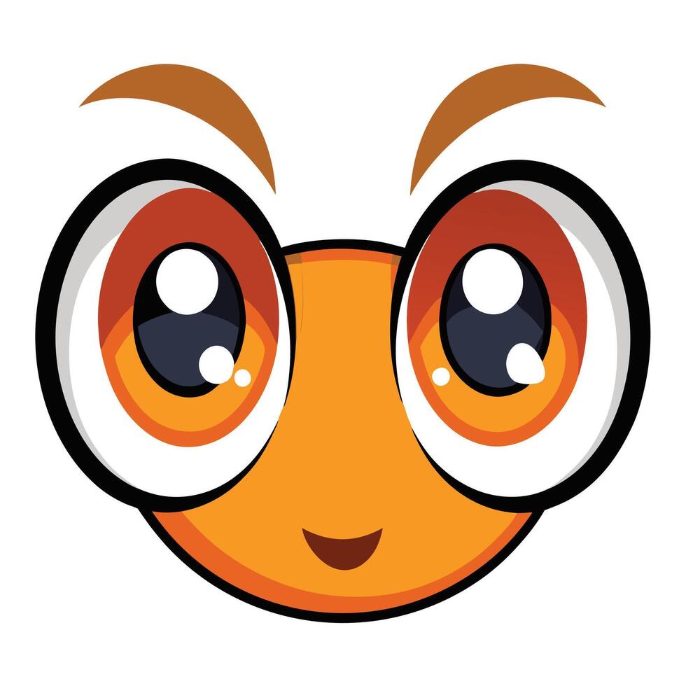 Colorful and Whimsical Cartoon Eyes Character with an Adorable Look vector