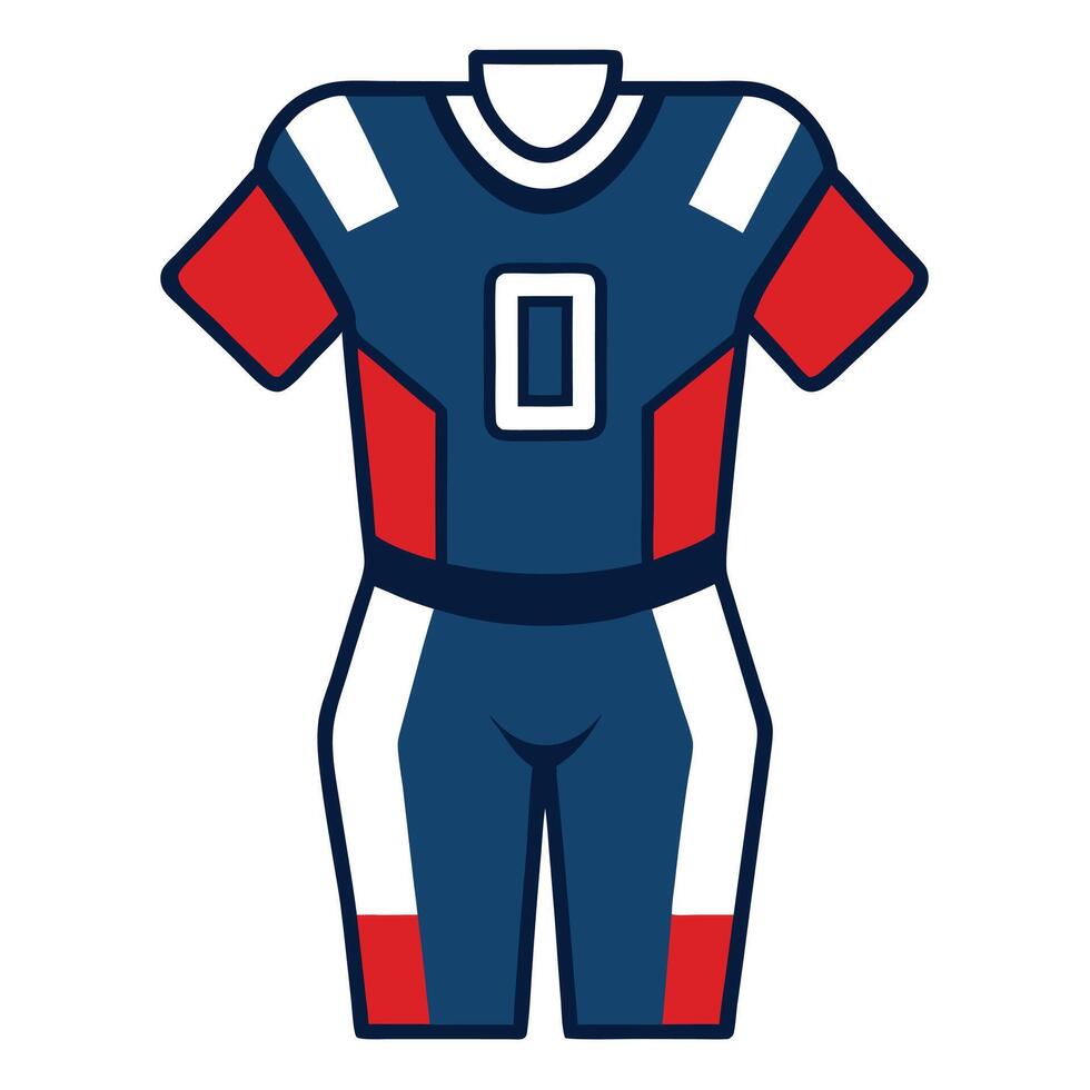Stylized American Football Kit A Bold and Modern of a Football Team Uniform vector