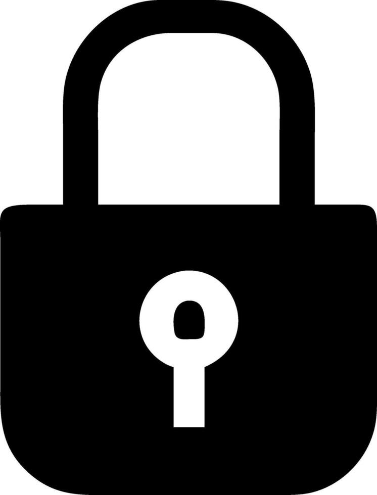 High-Security Lock Symbol Design vector