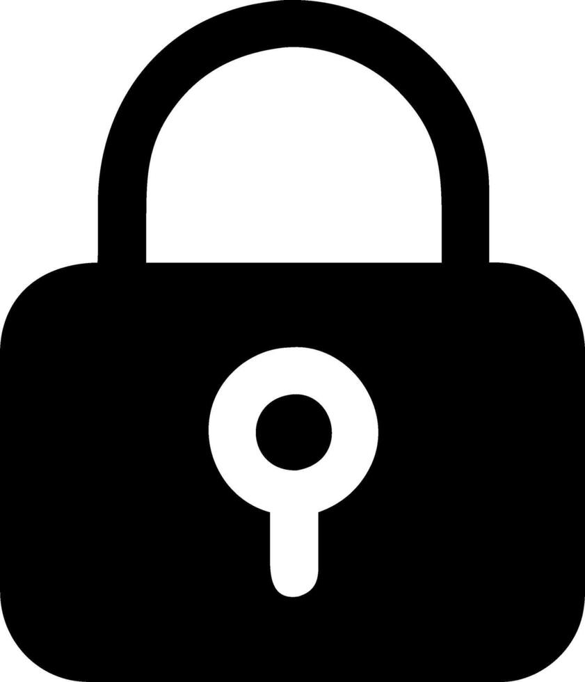 Iconic Lock Icon Design vector