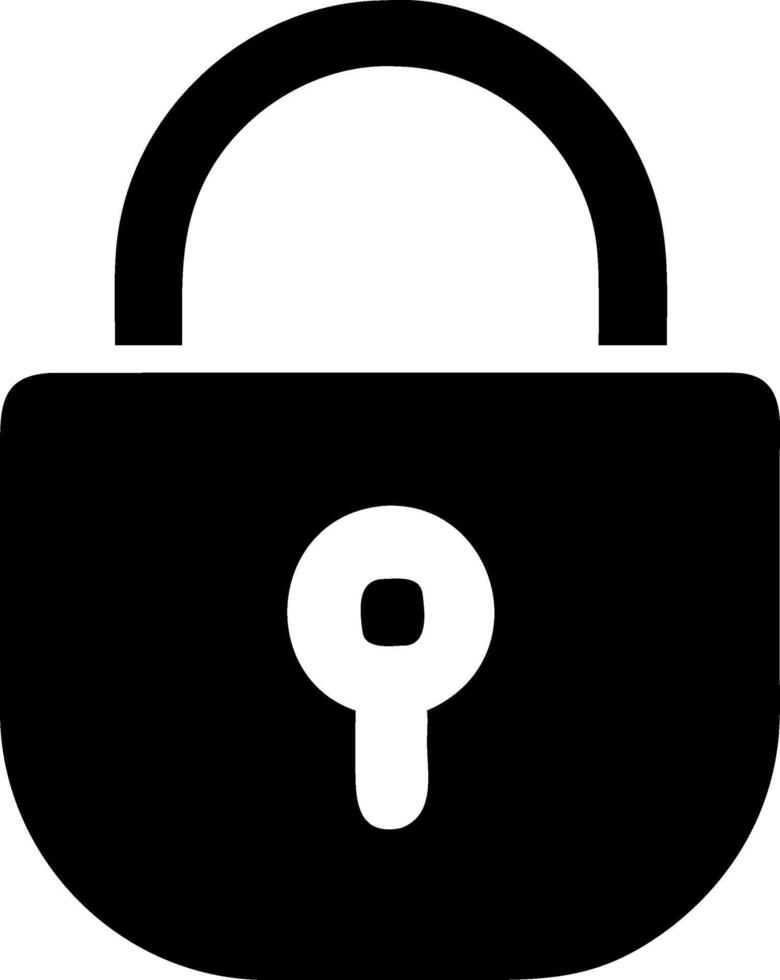 Minimalist Lock Icon Concept vector