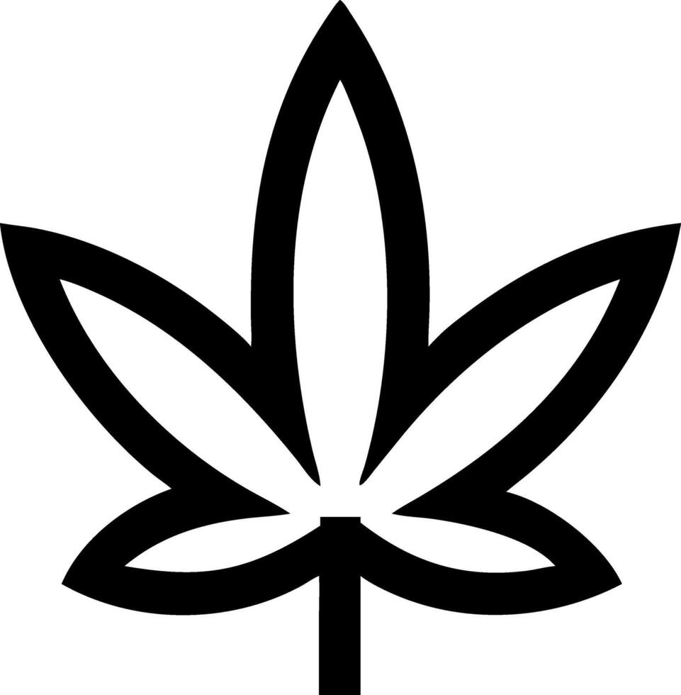 Stylish Marijuana Leaf Symbol Design vector