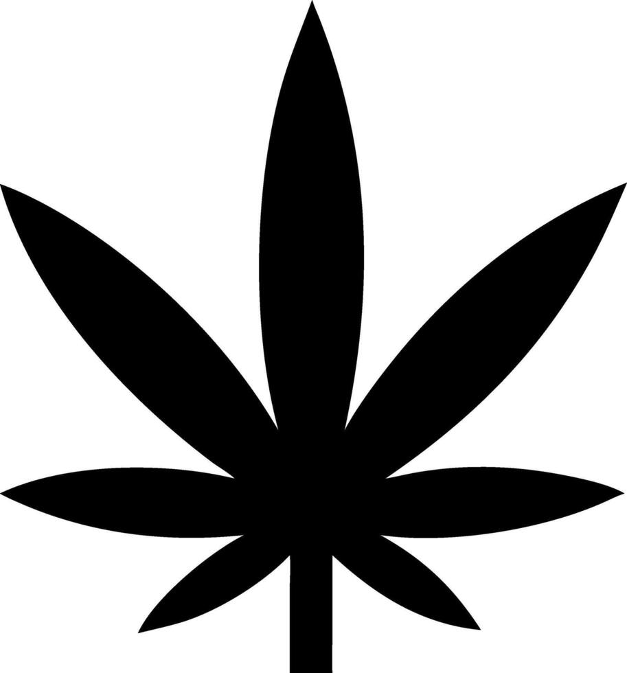 Iconic Cannabis Leaf Icon Design vector