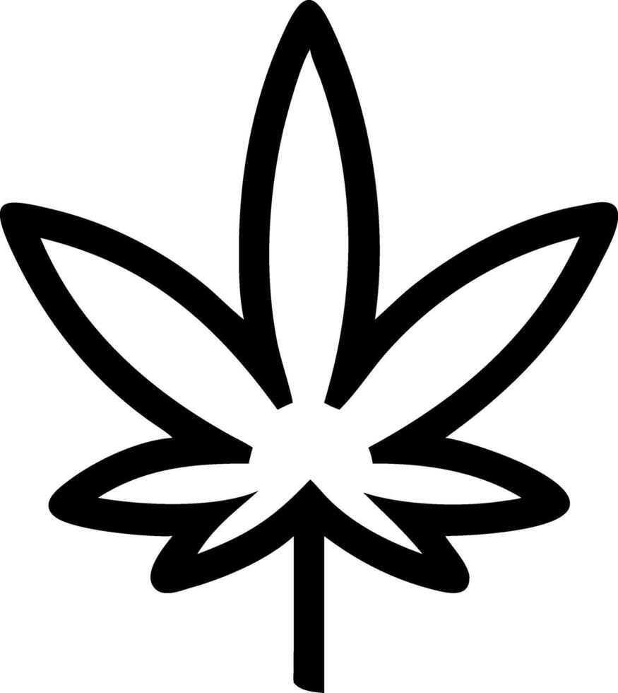 Nature's Cannabis Leaf Icon Representation vector