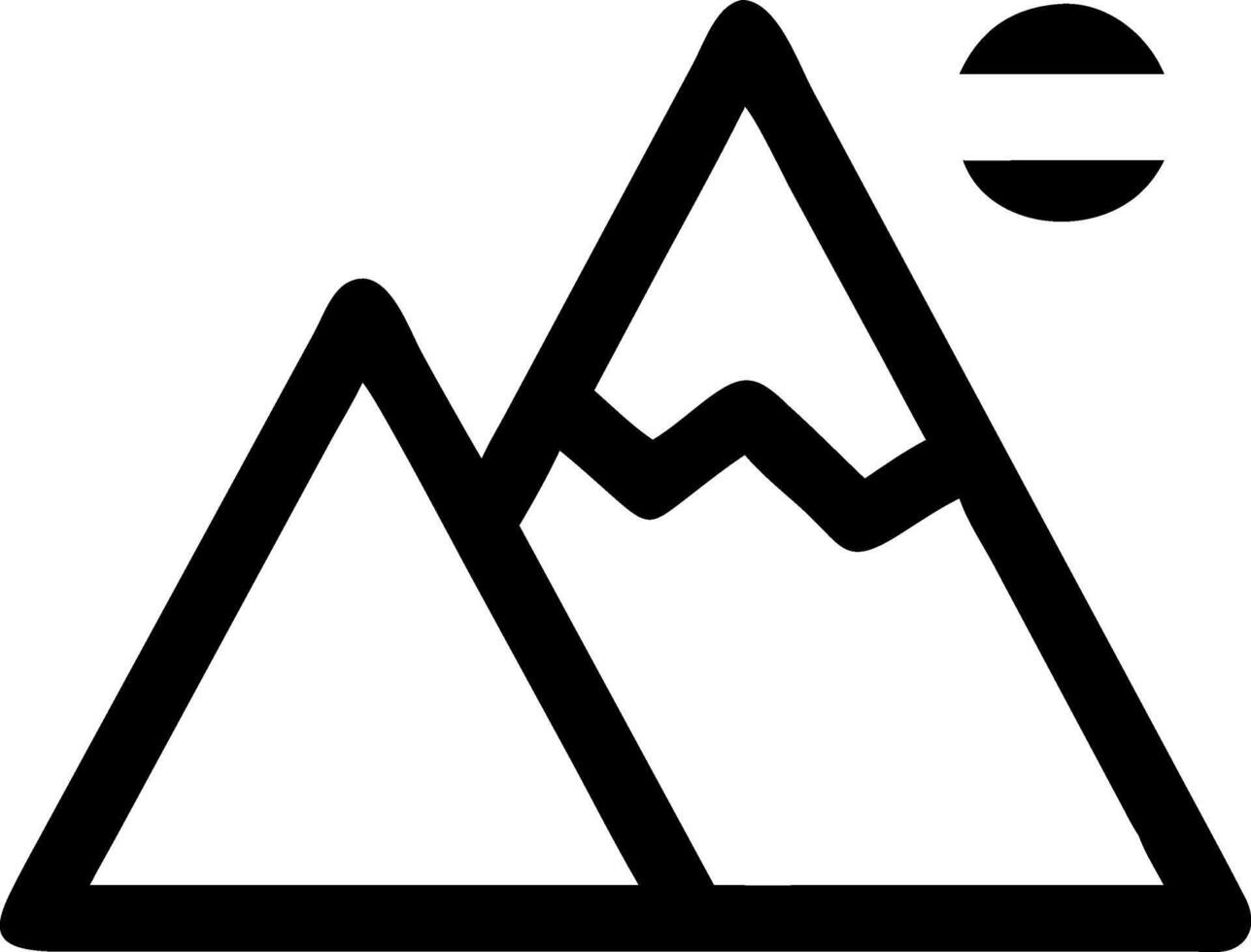 Outdoor Mountain Icon Representation vector