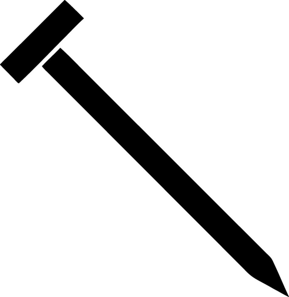 Fastening Nail Icon Representation vector