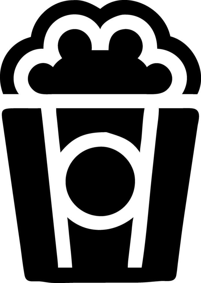 Popcorn Bucket Icon Collection vector