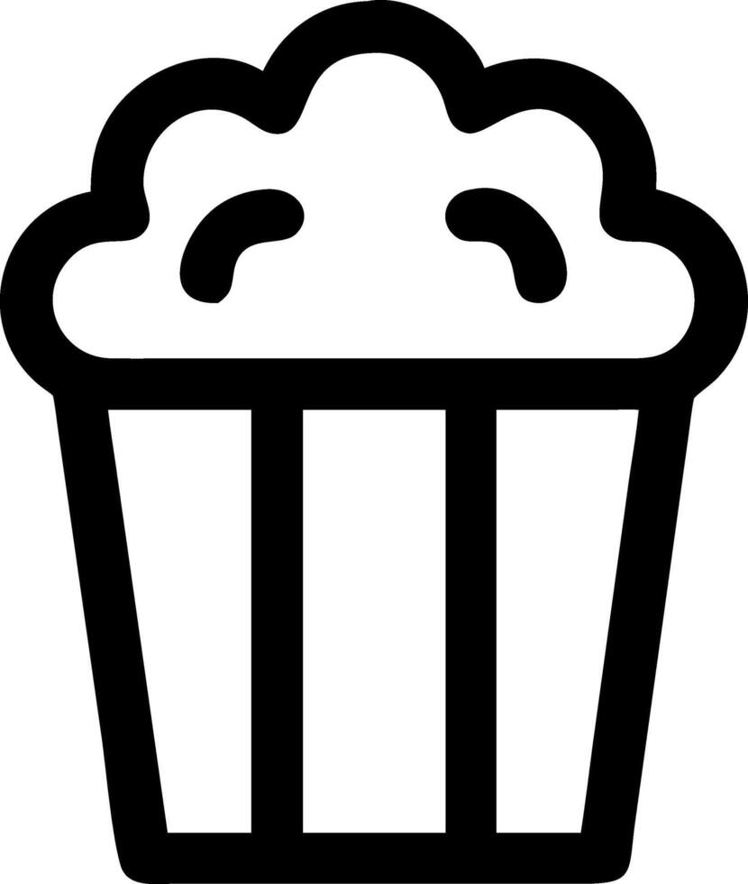 Whimsical Popcorn Icon Representation vector