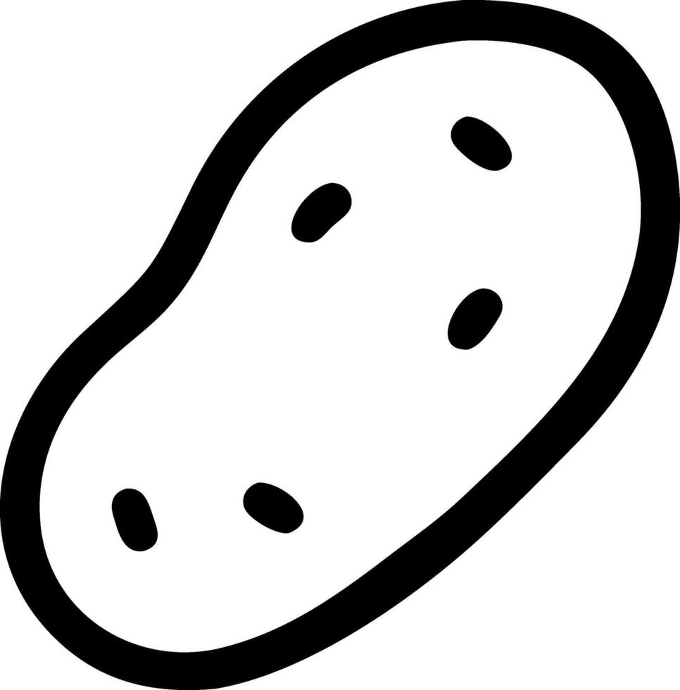 Minimalist Potato Icon Concept vector
