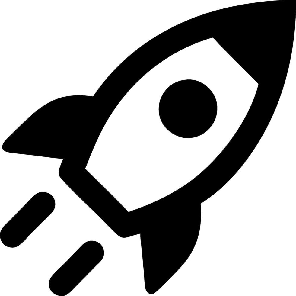 Space Exploration Rocket Icon Design vector