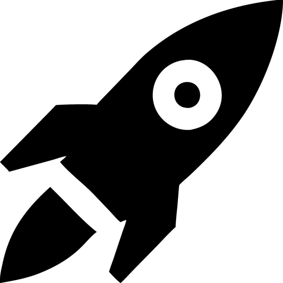 Minimalist Rocket Icon Concept vector