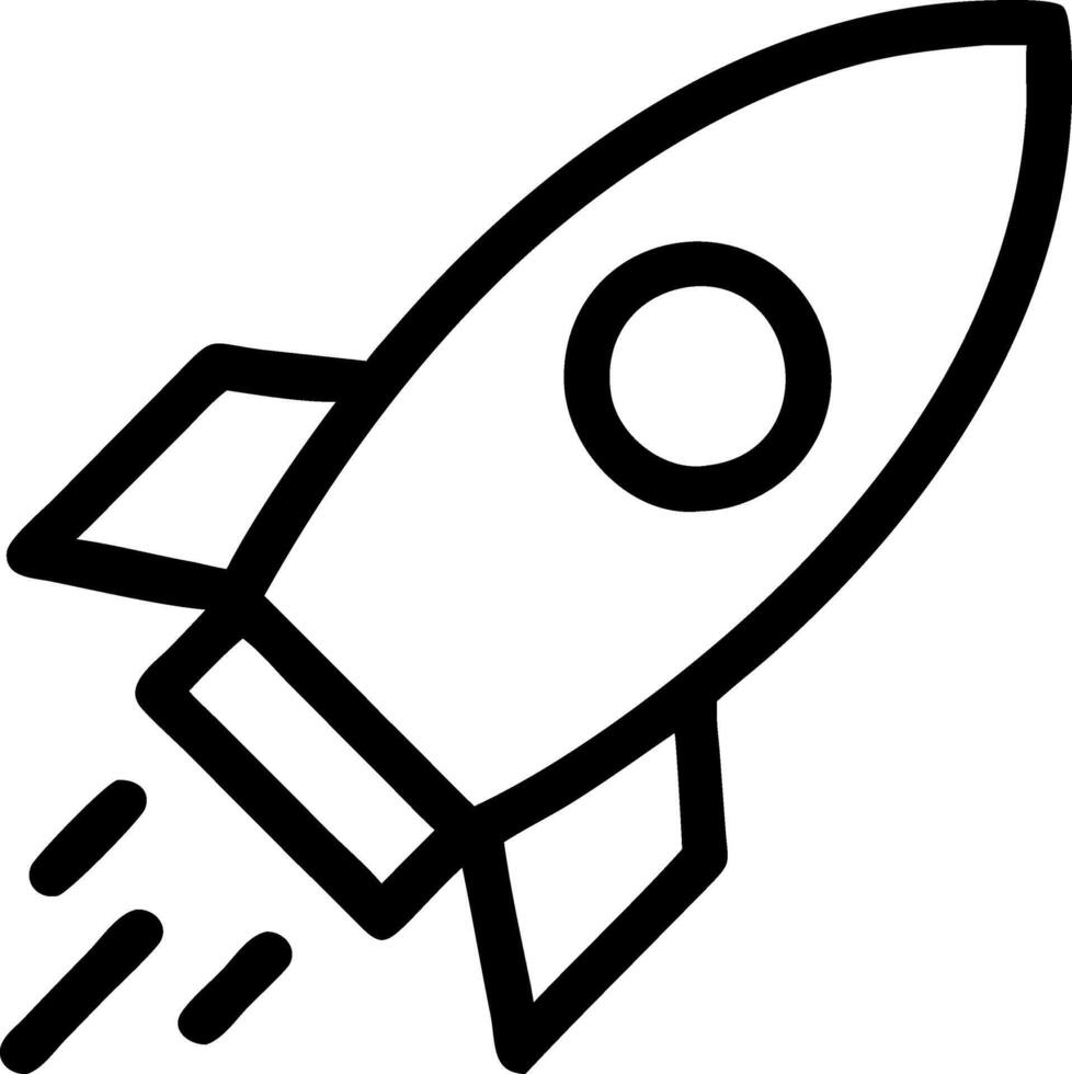 Launching Rocket Symbol Pack vector