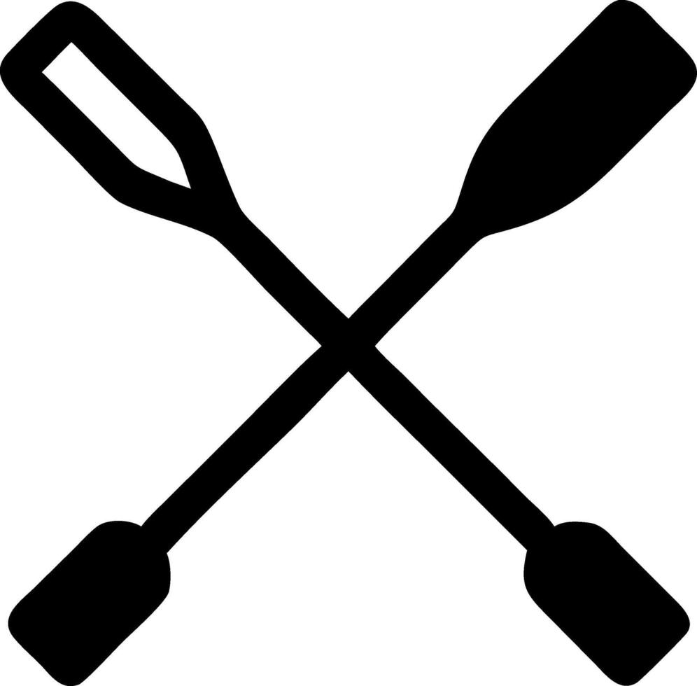 Active Lifestyle Oars Icon Representation vector