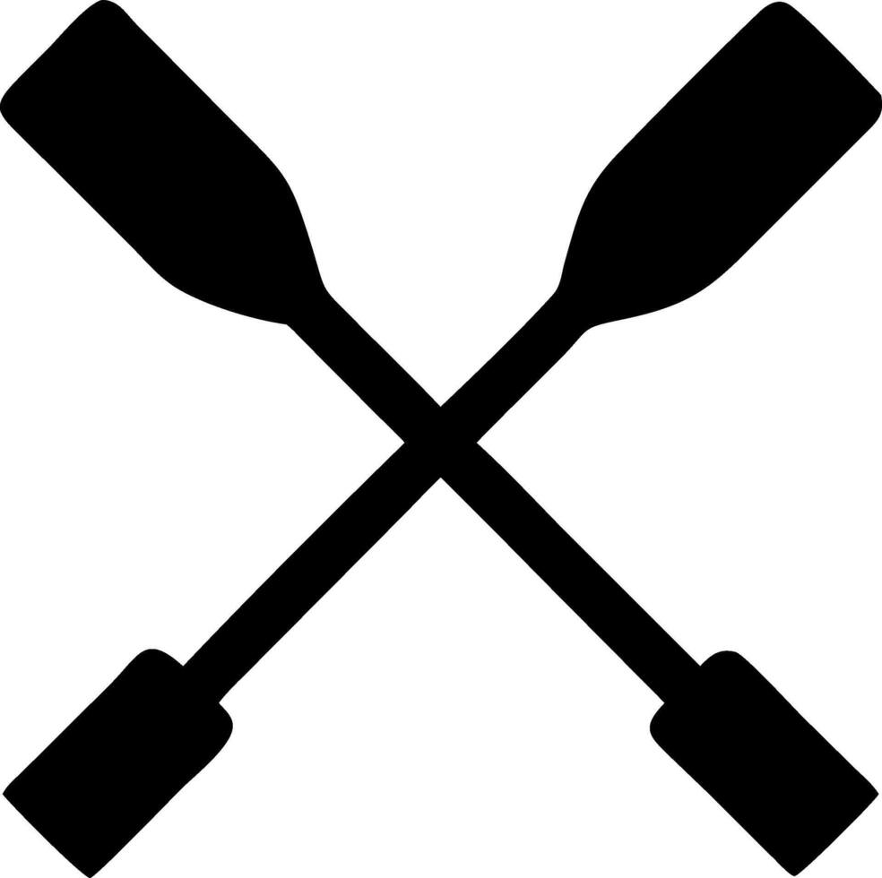 Crossed Oars Icon Design vector