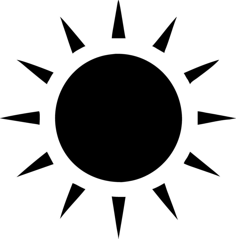 Simple Sun Symbol Set vector