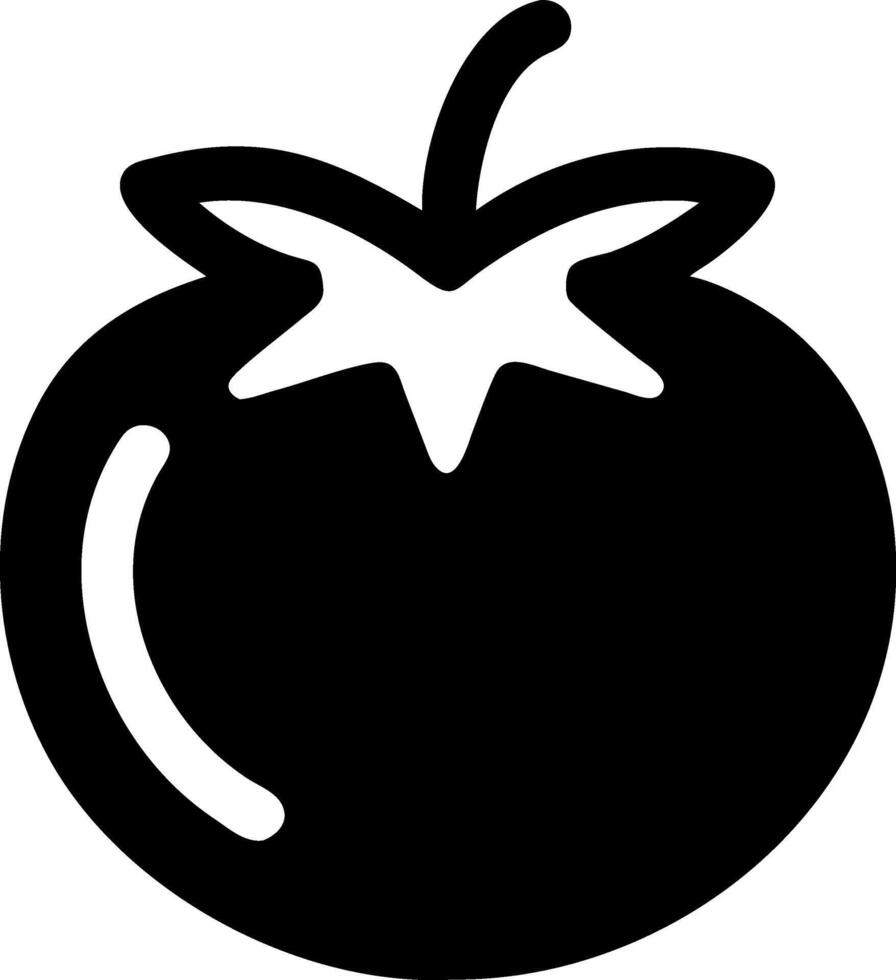 Tomato with Leaves Icon vector