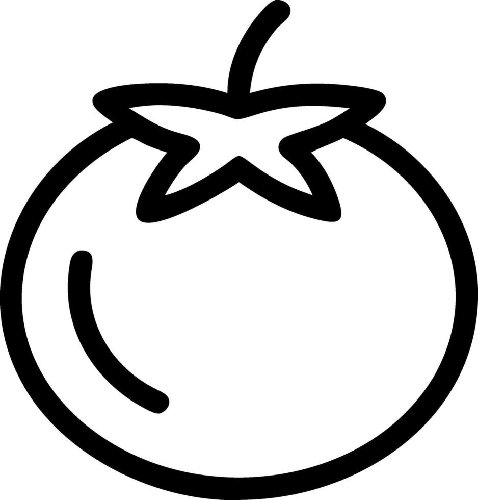Minimalist Tomato Icon Concept vector