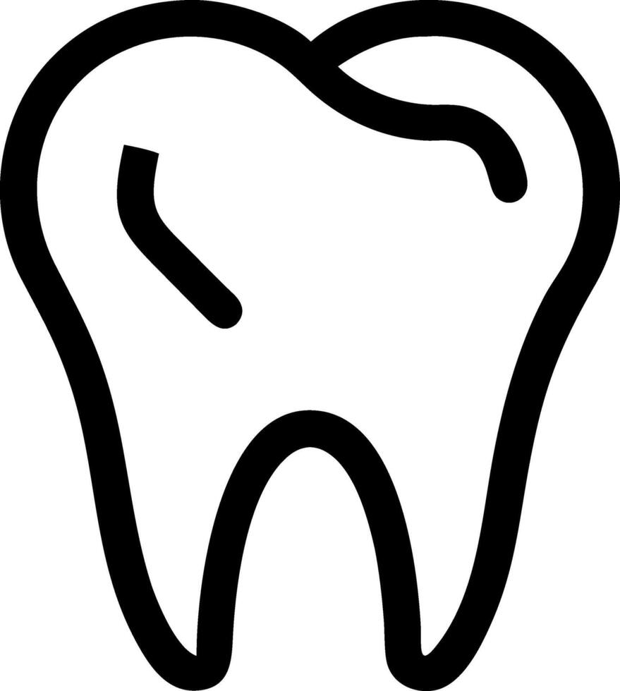 Shiny White Tooth Symbol vector